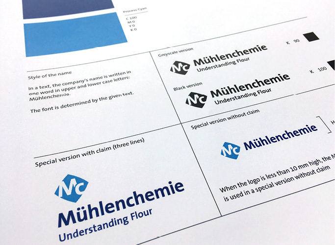 Bild-Ausschnitt aus dem neuen Design-Manual für Mühlenchemie