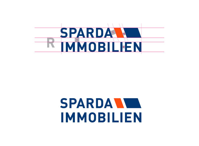 Ausschnitt aus dem Logoentwurf für Sparda Immobilien