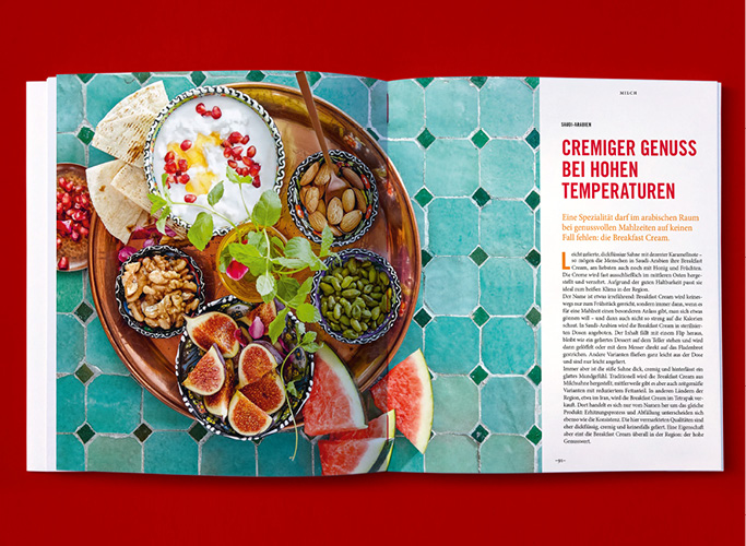 Inside of the jubilee booklet with Arabic dish