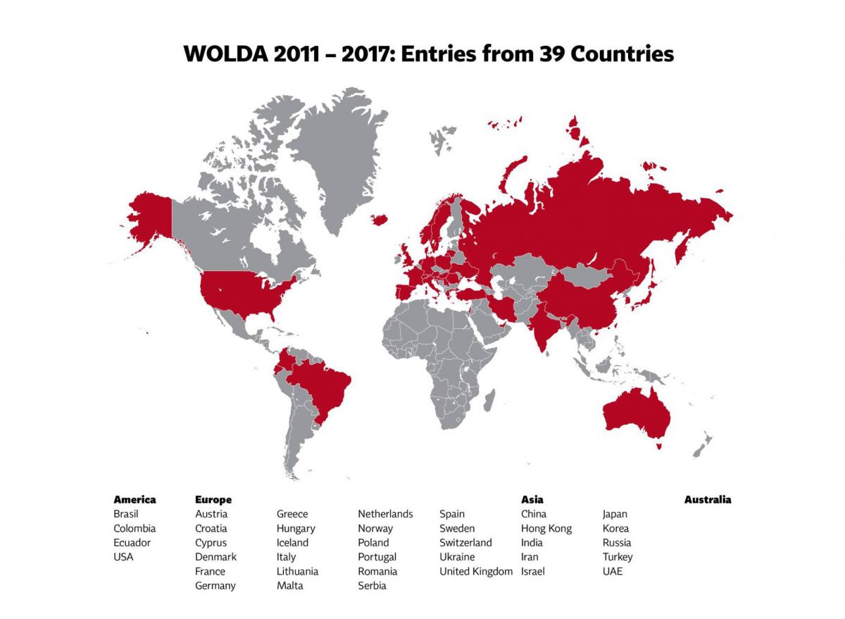 WOLDA Awards: Einsendungen aus 39 Ländern